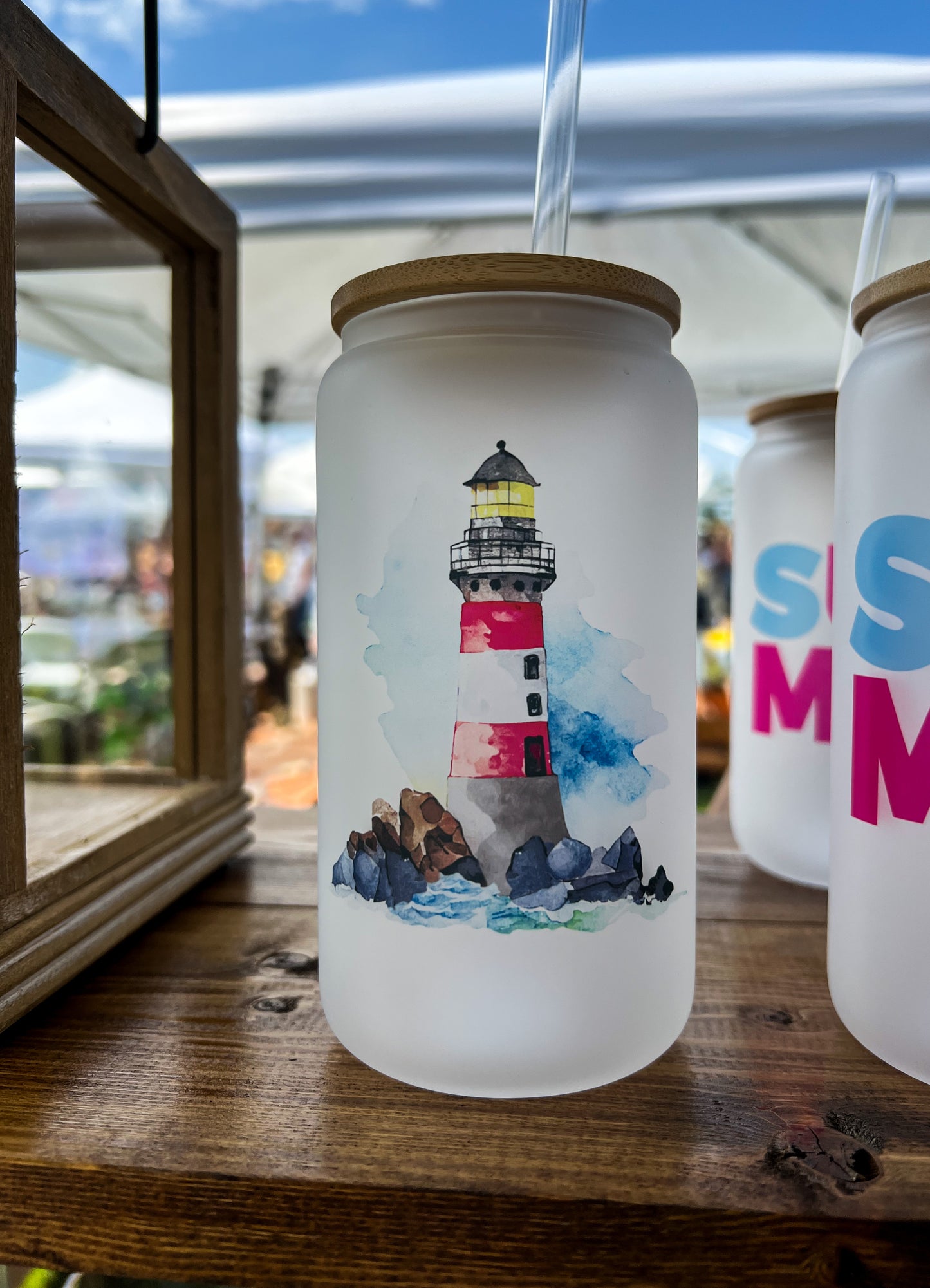 Lighthouse Iced Coffee Can Glass