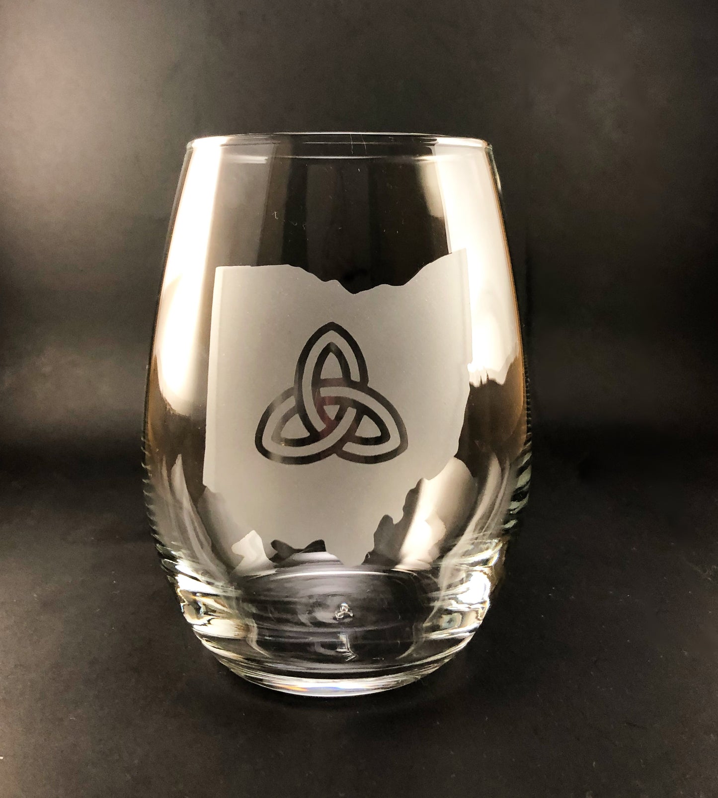 Ohio Trinity Knot Stemless Wine, Rocks or Beer Can Glass