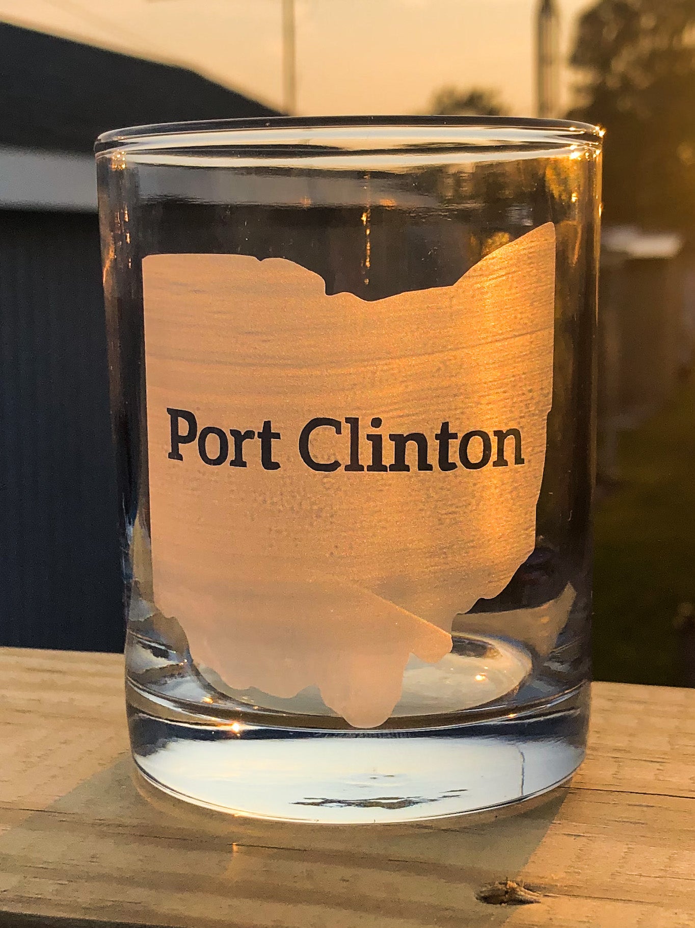 Port Clinton, Ohio Stemless Wine, Rocks or Beer Can Glass