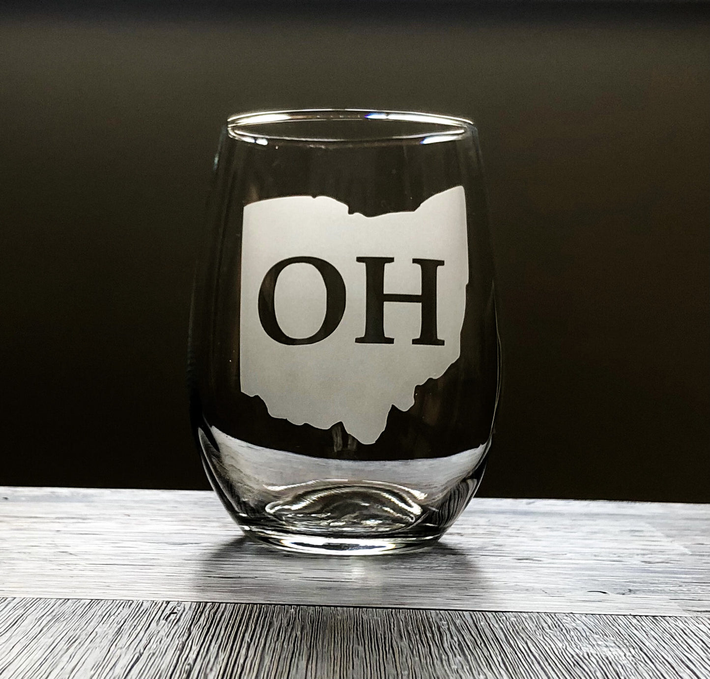 OH Ohio Stemless Wine, Rocks or Beer Can Glass