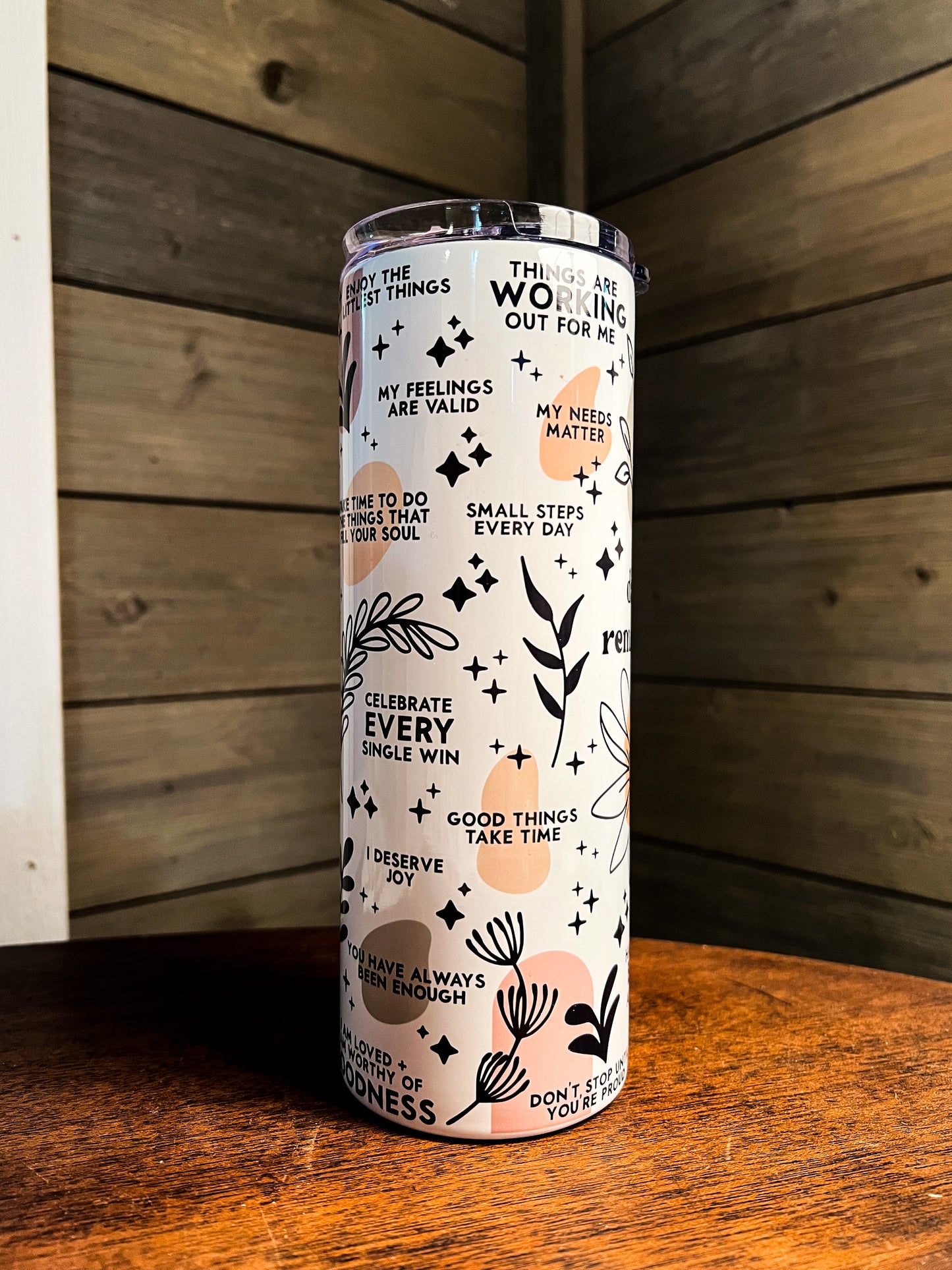 Daily Affirmation Quotes Stainless Steel Tumbler (CLEAN Version)