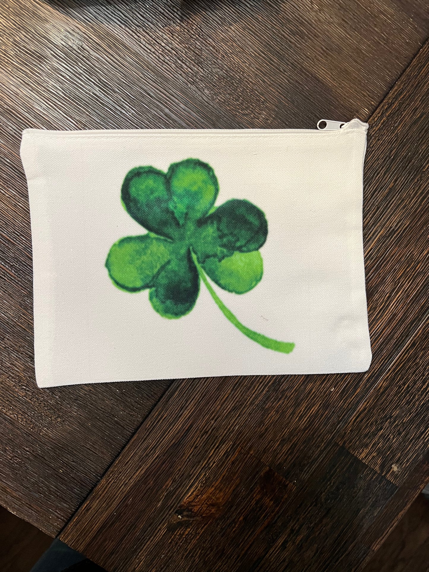 Watercolor Shamrock Canvas Bag