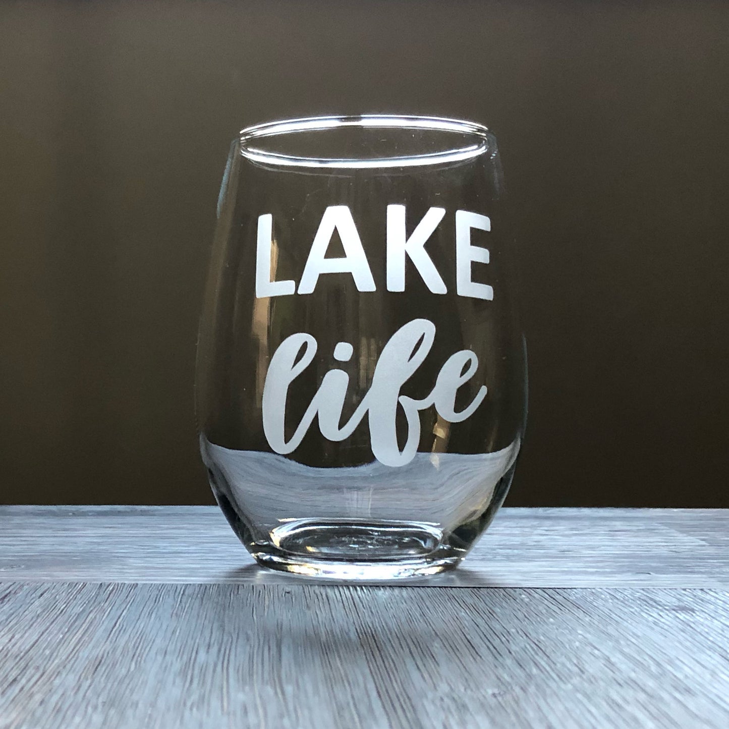 Lake Life Stemless Wine, Rocks or Beer Can Glass