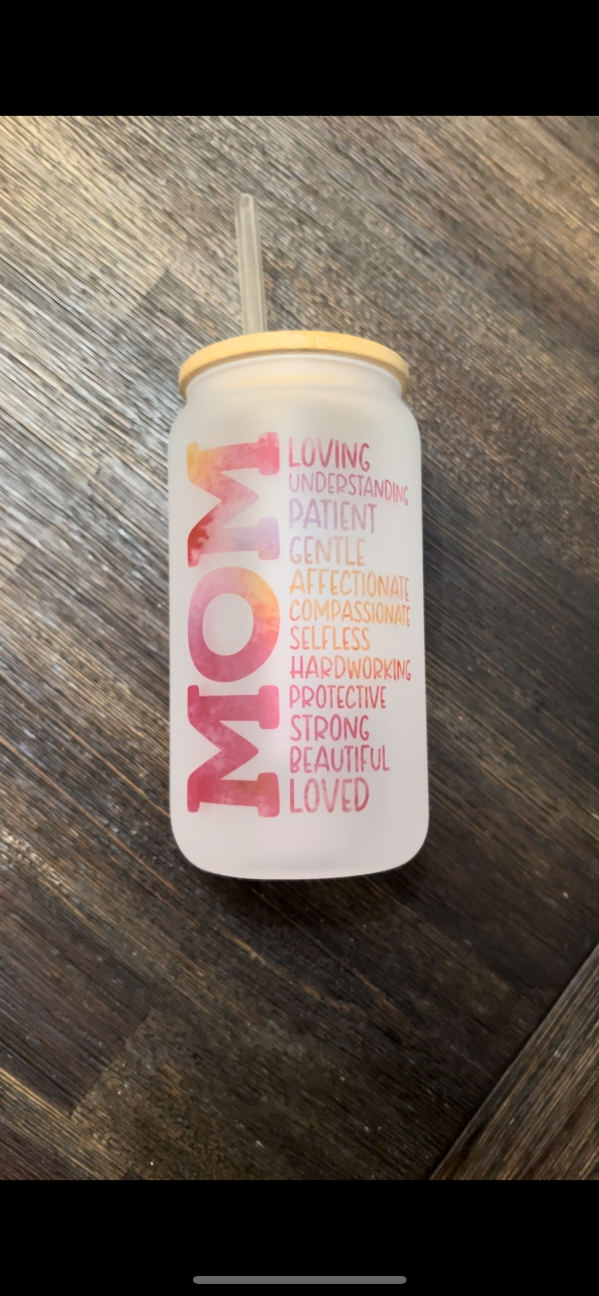 Mom Qualities Iced Coffee Can Glass