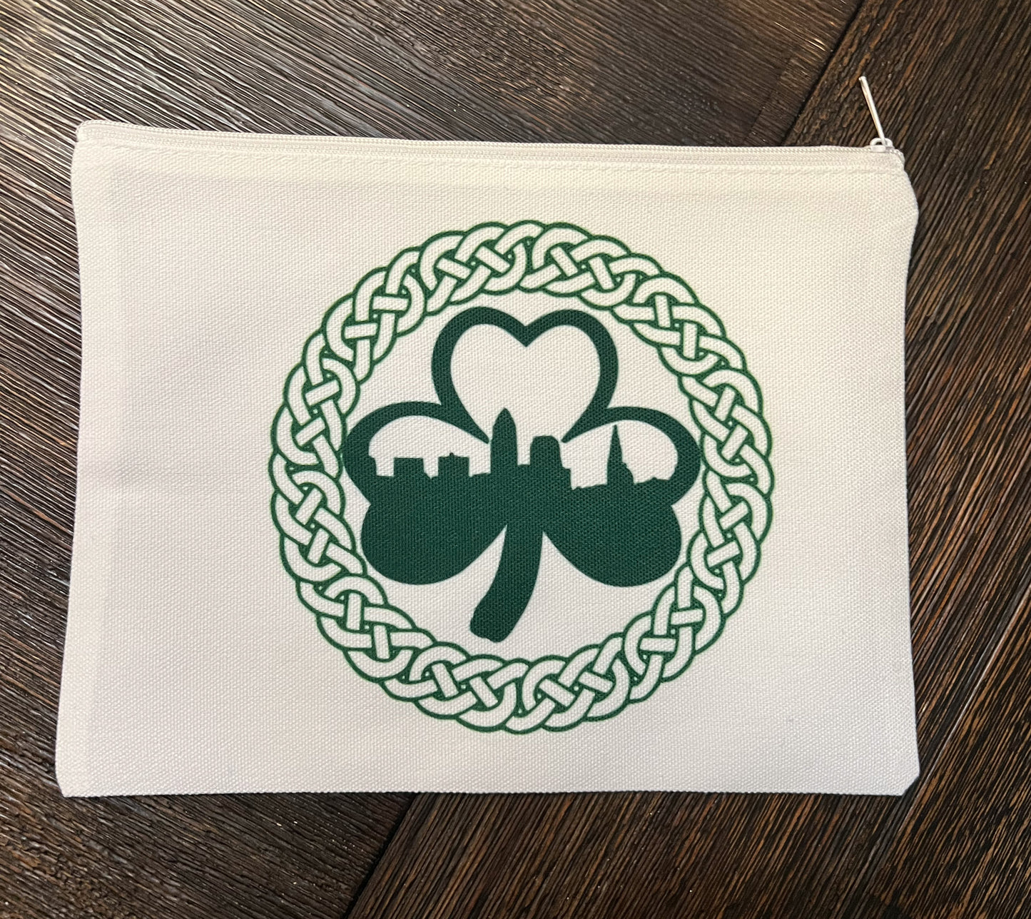 Celtic Knot Cleveland Shamrock Skyline Canvas Bag