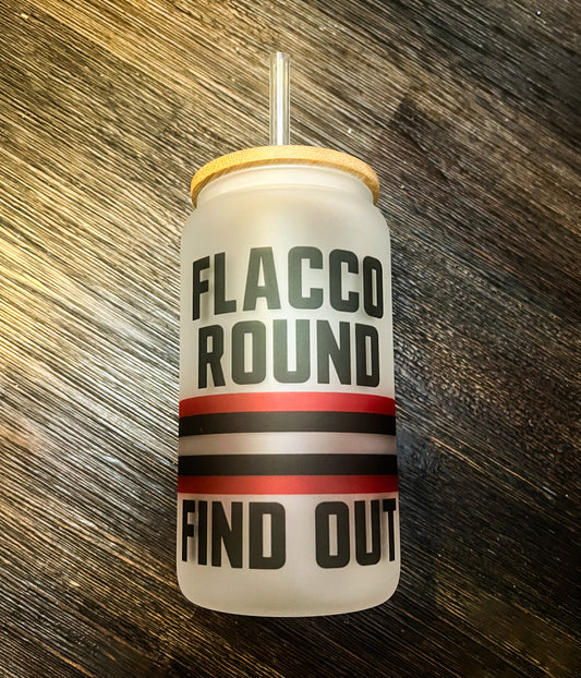 Flacco Round & Find Out Iced Coffee Can Glass