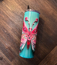 Load image into Gallery viewer, 3D Embroidered Butterfly Stainless Steel Tumbler