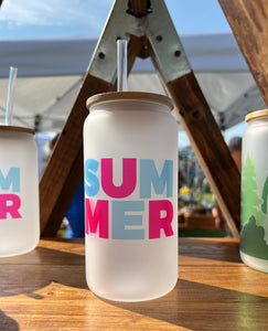 Summer Iced Coffee Can Glass
