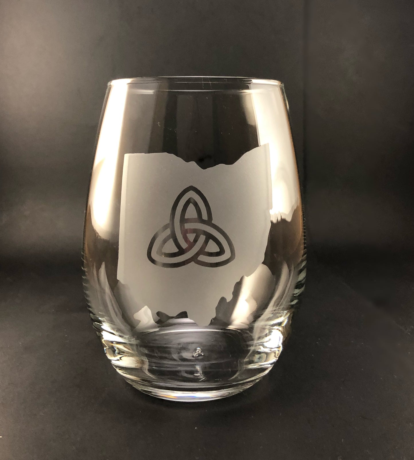Ohio Trinity Knot Stemless Wine, Rocks or Beer Can Glass