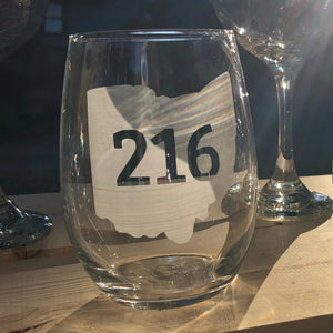 216 Ohio Stemless Wine, Rocks or Beer Can Glass