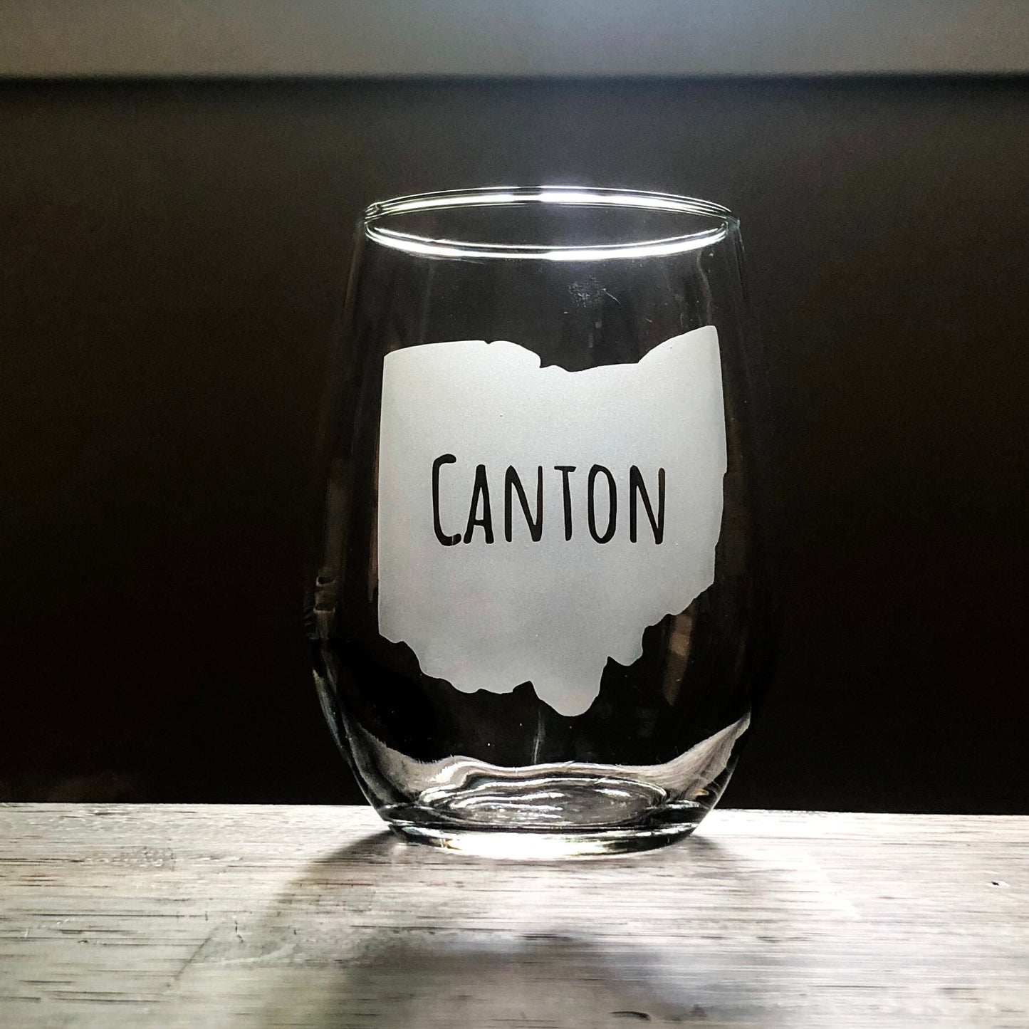 Canton, Ohio Stemless Wine, Rocks or Beer Can Glass