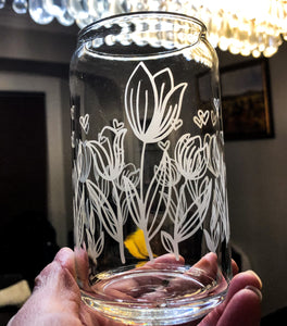 Tulip Floral Can Glass Iced Coffee