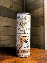 Load image into Gallery viewer, Daily Affirmation Quotes Stainless Steel Tumbler (CLEAN Version)