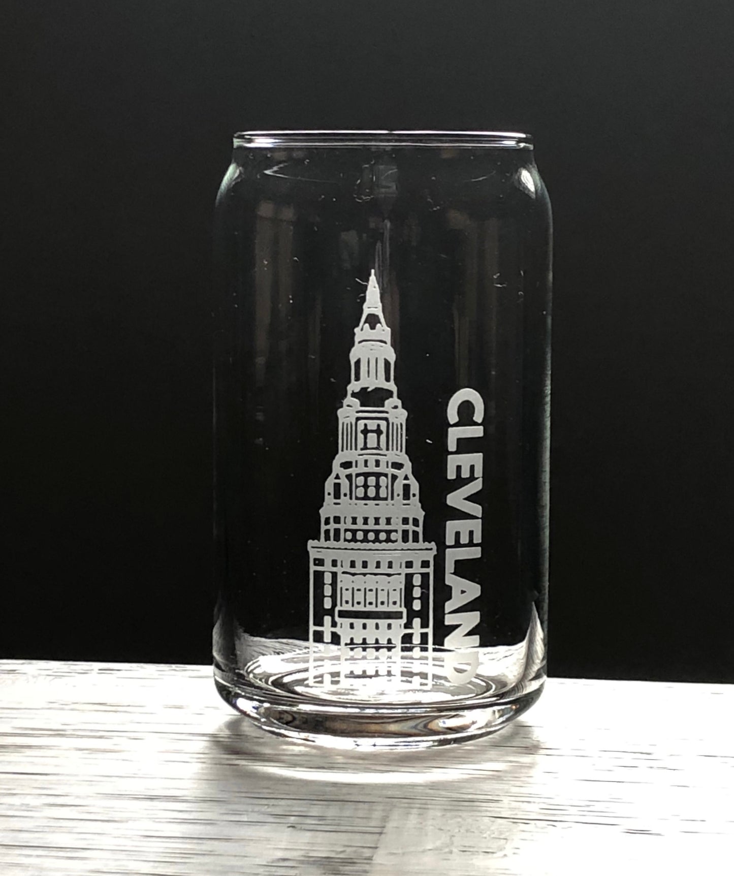 Terminal Tower Beer Can Glass