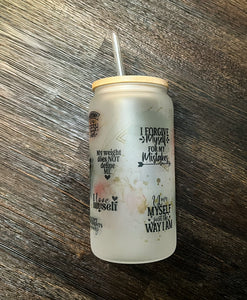 Every Body is Beautiful Affirmation Iced Coffee Can Glass