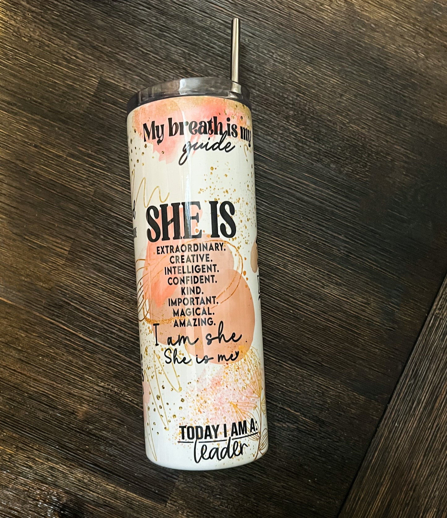 I am She, She is Me, Affirmation Quotes Stainless Steel Tumbler