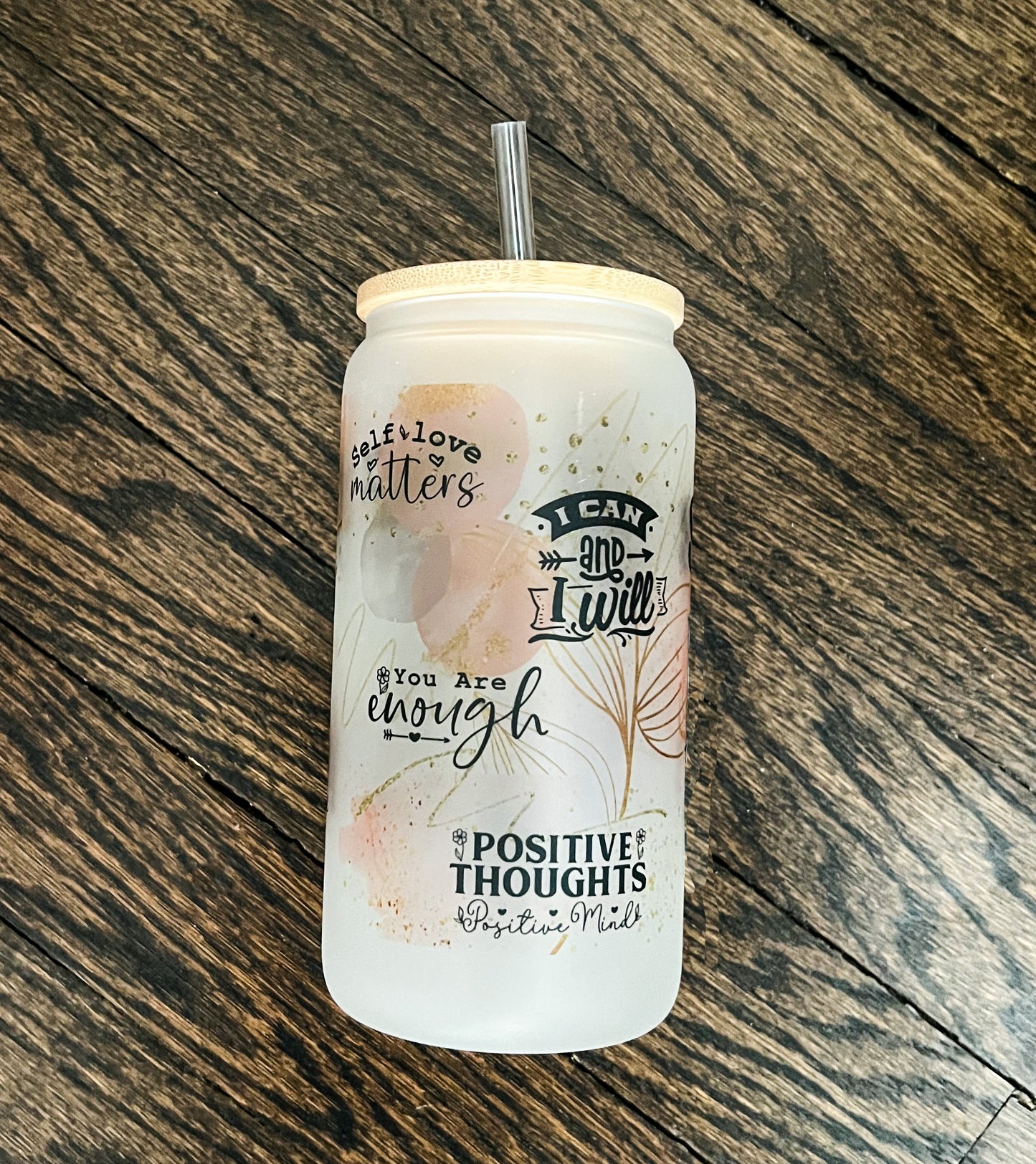 I am She, She is Me Affirmation Iced Coffee Can Glass